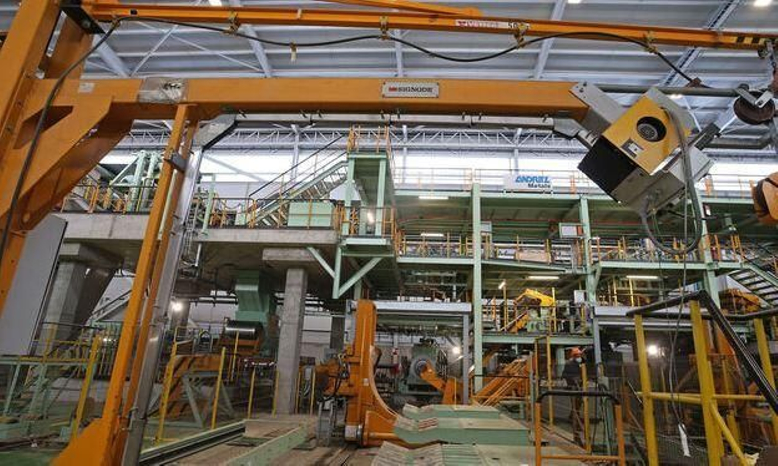 El interior de la factoría de Acerinox en Palmones. El interior de la factoría de Acerinox en Palmones.