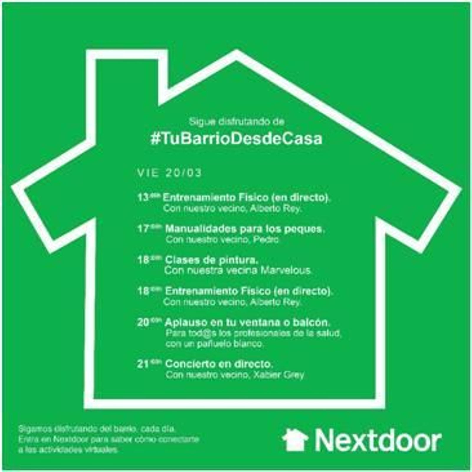 #TuBarrioDesdeCasa, de Nextdoor.