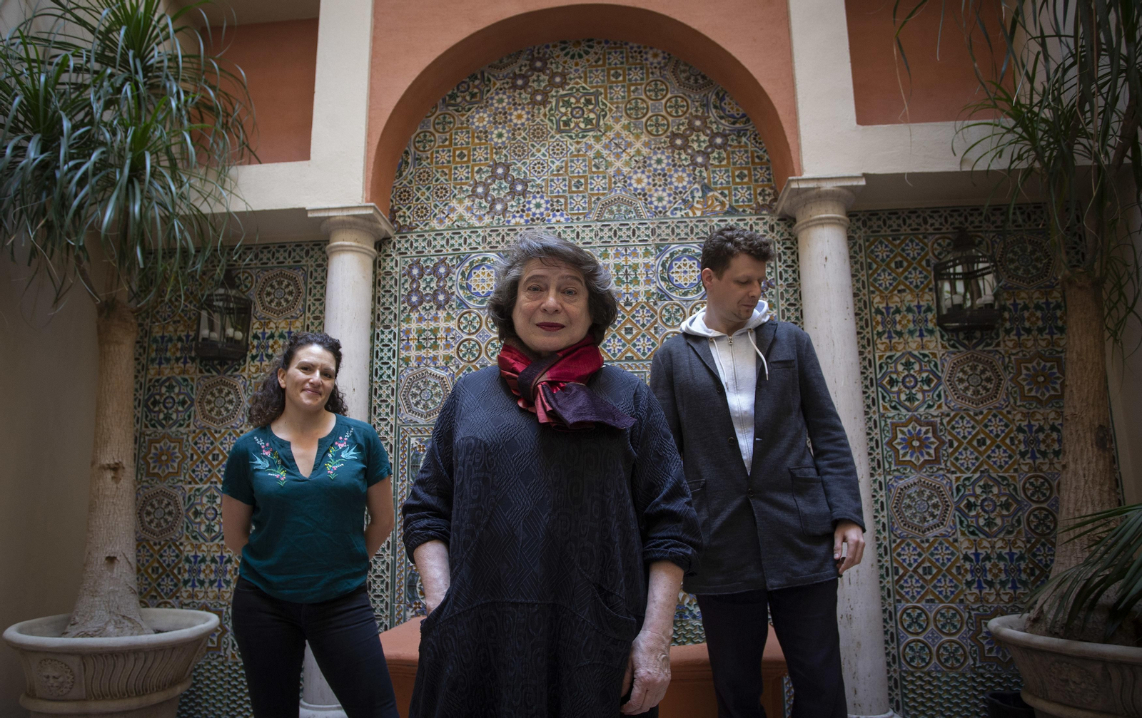 Leonskaja, Ferschtman y Várdai  a su llegada a la capital andaluza.