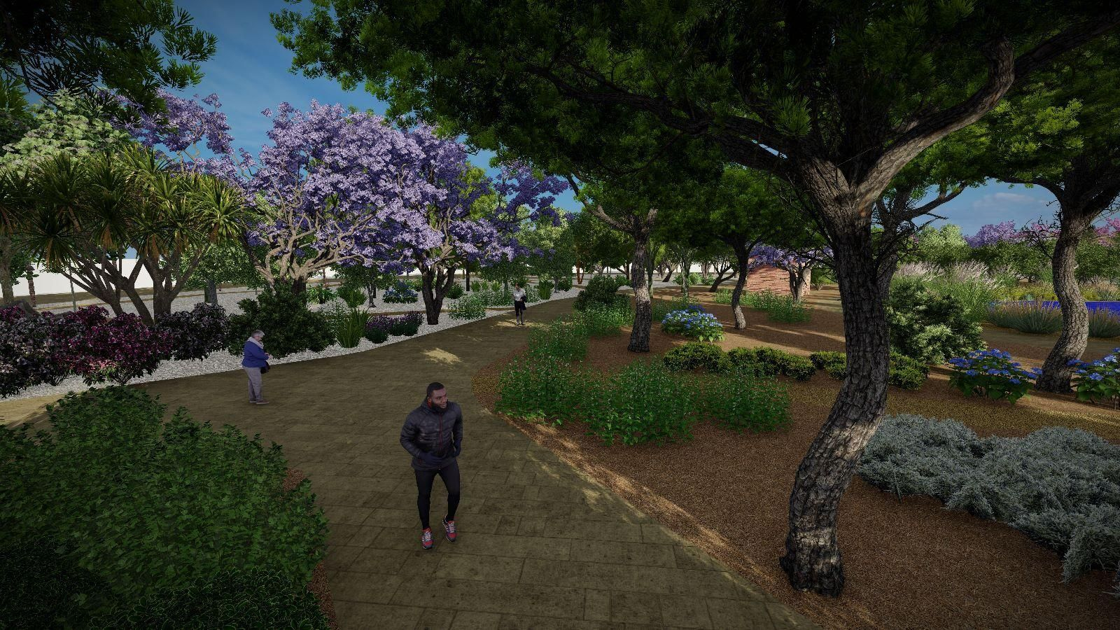 Maqueta virtual de un renovado parque Boticario.