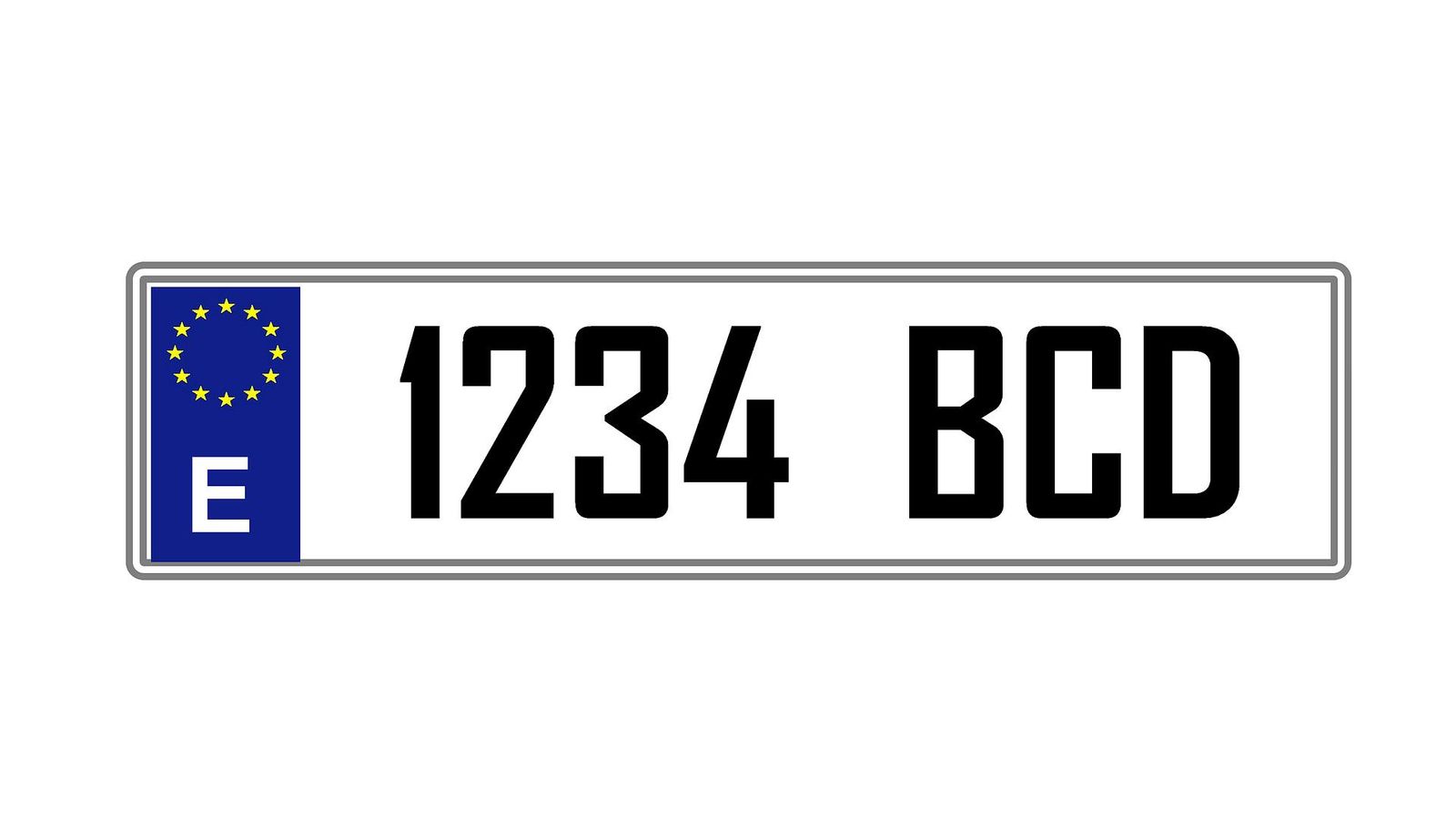 Matrícula de coche en el formato español