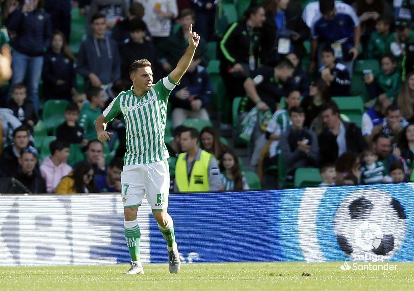 Joaquín celebra uno de sus tres goles.