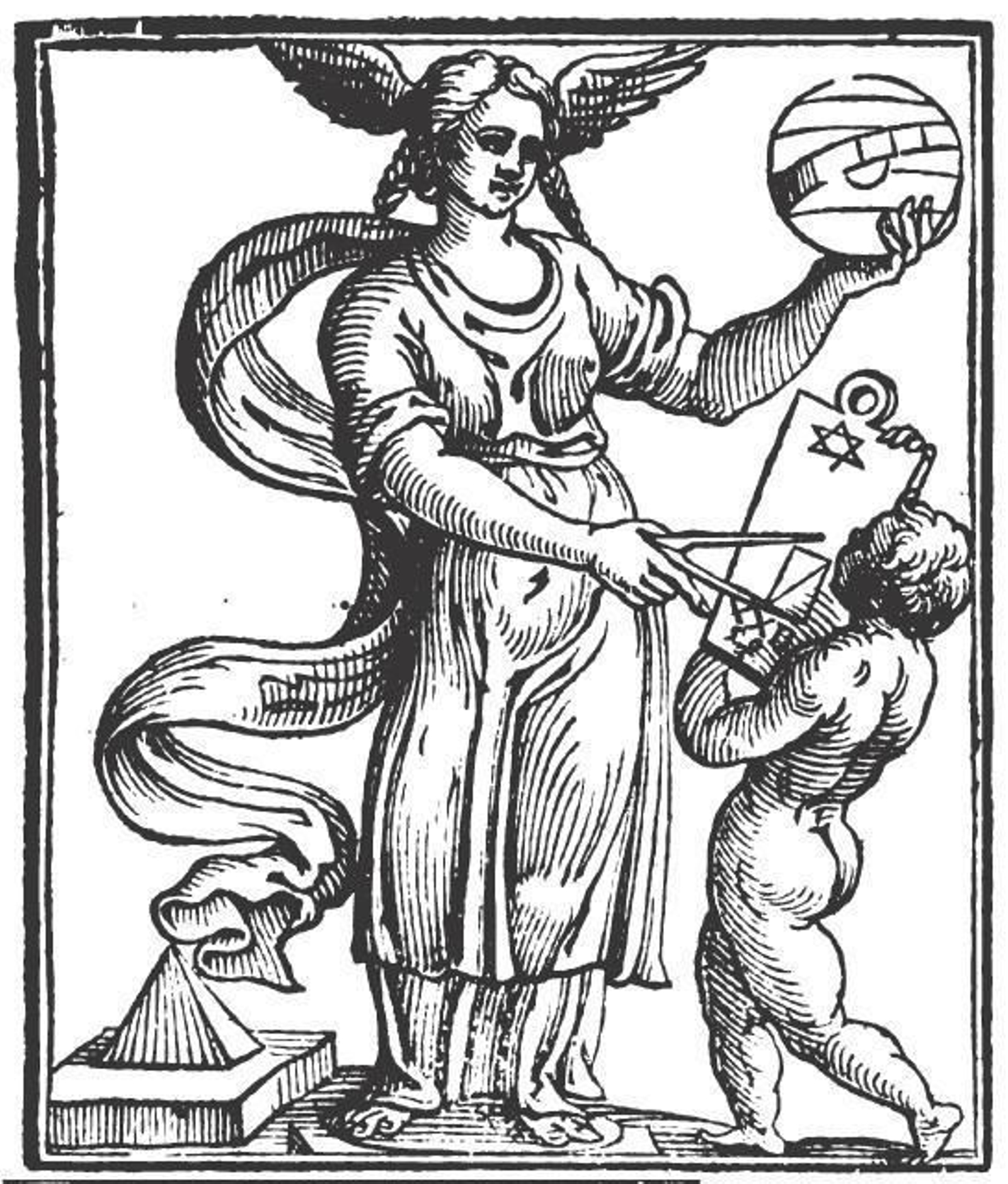 Alegoría de las matemáticas, Cesare Ripa, 1593. Alegoría de las matemáticas, Cesare Ripa, 1593.