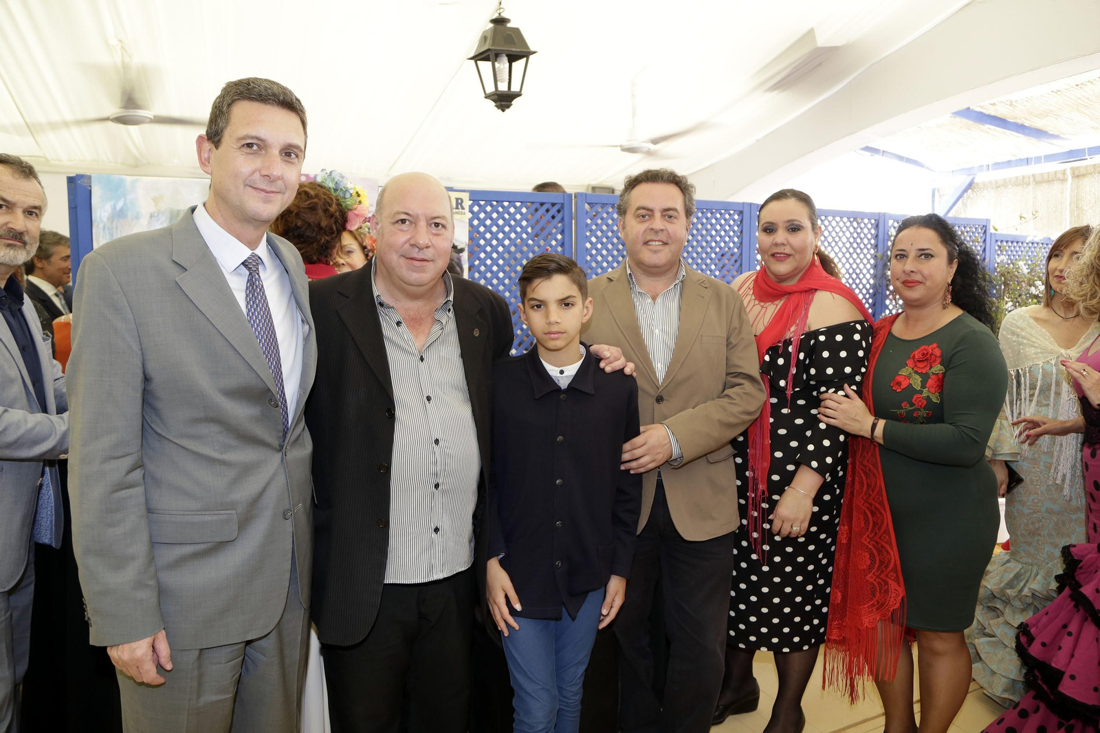 Domingo Rubichi, su hijo Yoni y su esposa Eva, Ana de los Reyes, Juan Alfonso Romero y Miguel Berraquero.
