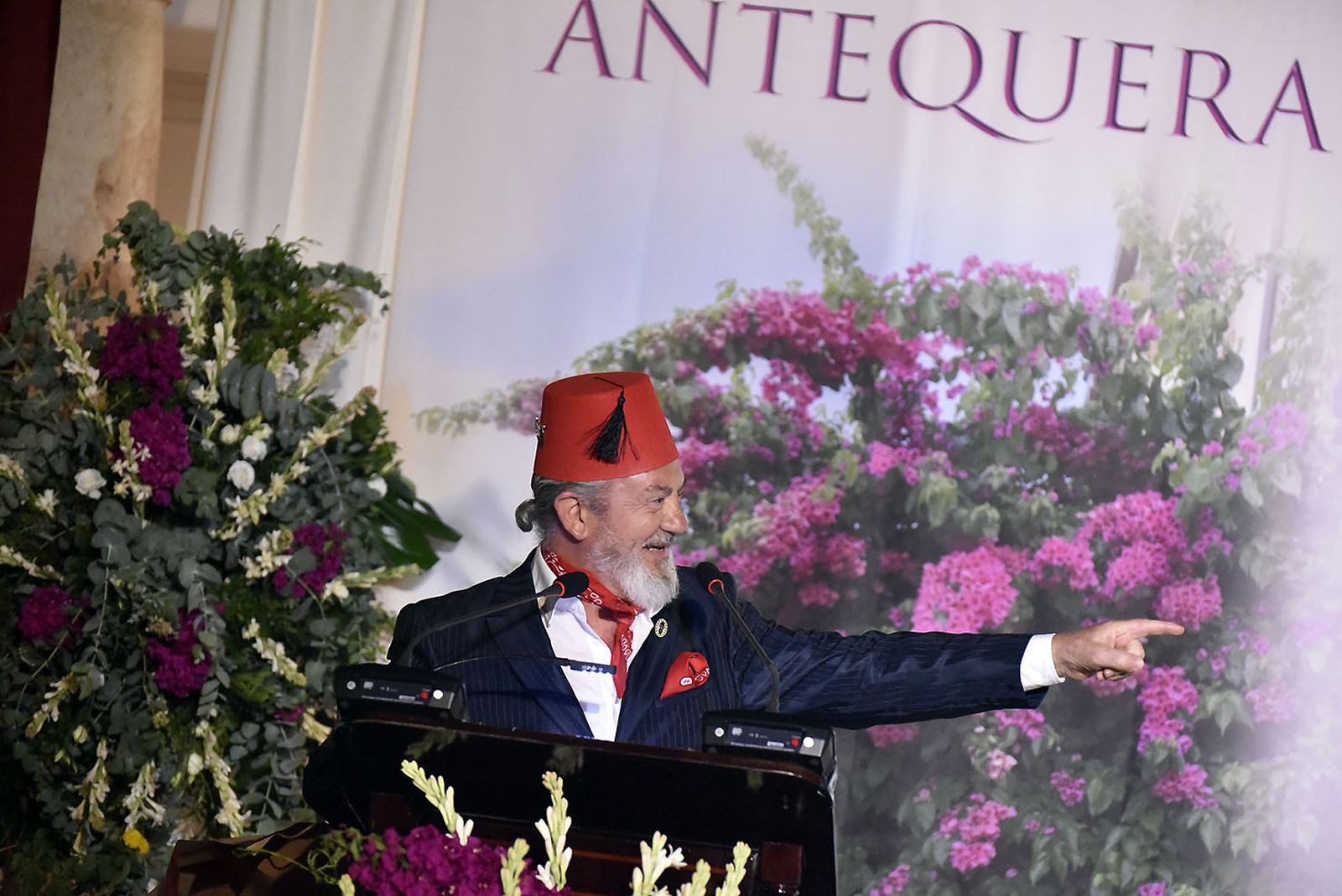 Momento del pregón de la Feria de Antequera