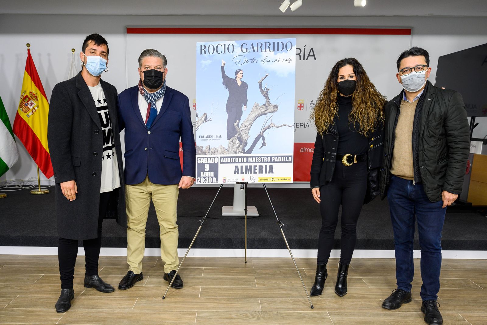 Eduardo Leal, Diego Cruz, Rocío Garrido y Manuel Guzmán durante la presentación del nuevo espectáculo.