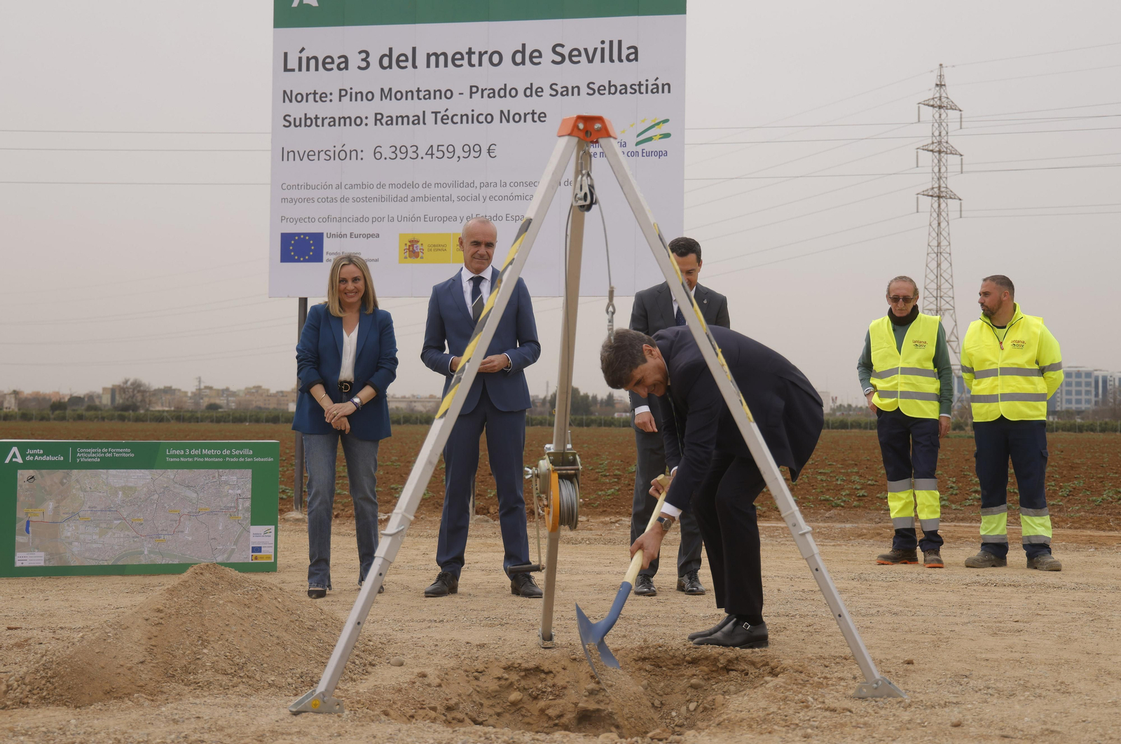 Primera piedra de la línea 3 del Metro de Sevilla, todas las imágenes