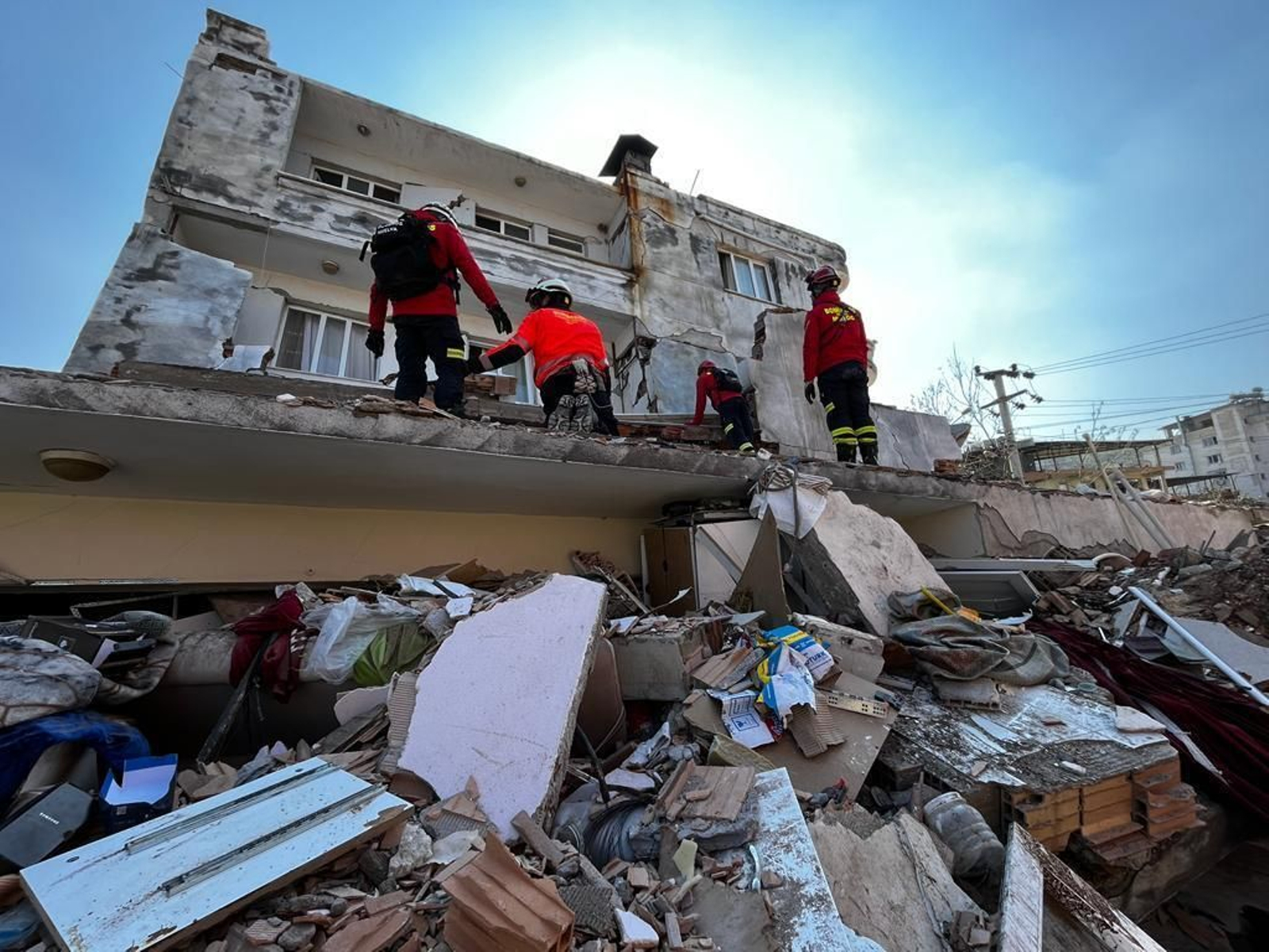 Los profesionales del colectivos Bomberos del Mundo desplazados a Turquía.