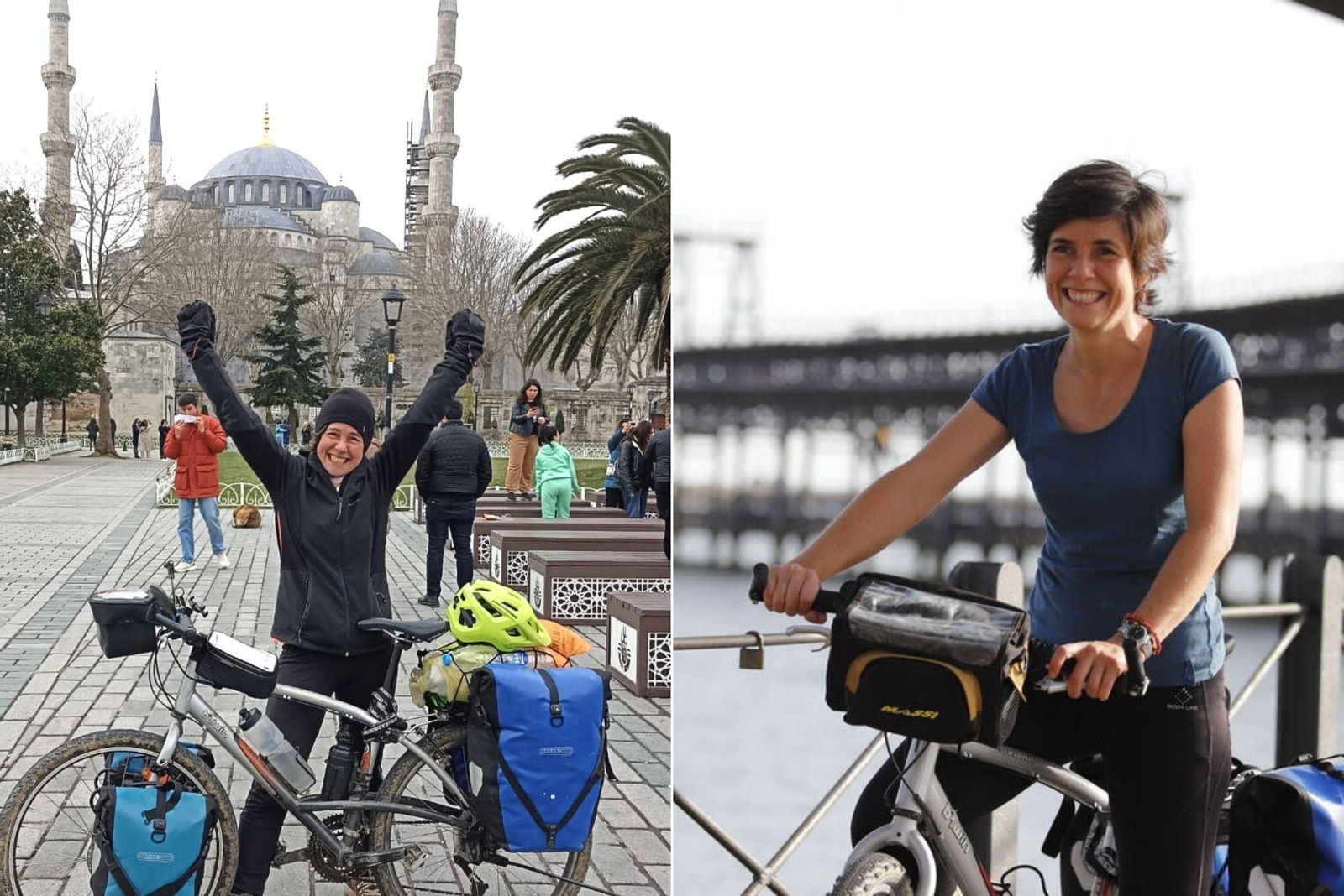 La onubense Marta Vázquez consigue llegar en bici a Estambul tras 8 meses