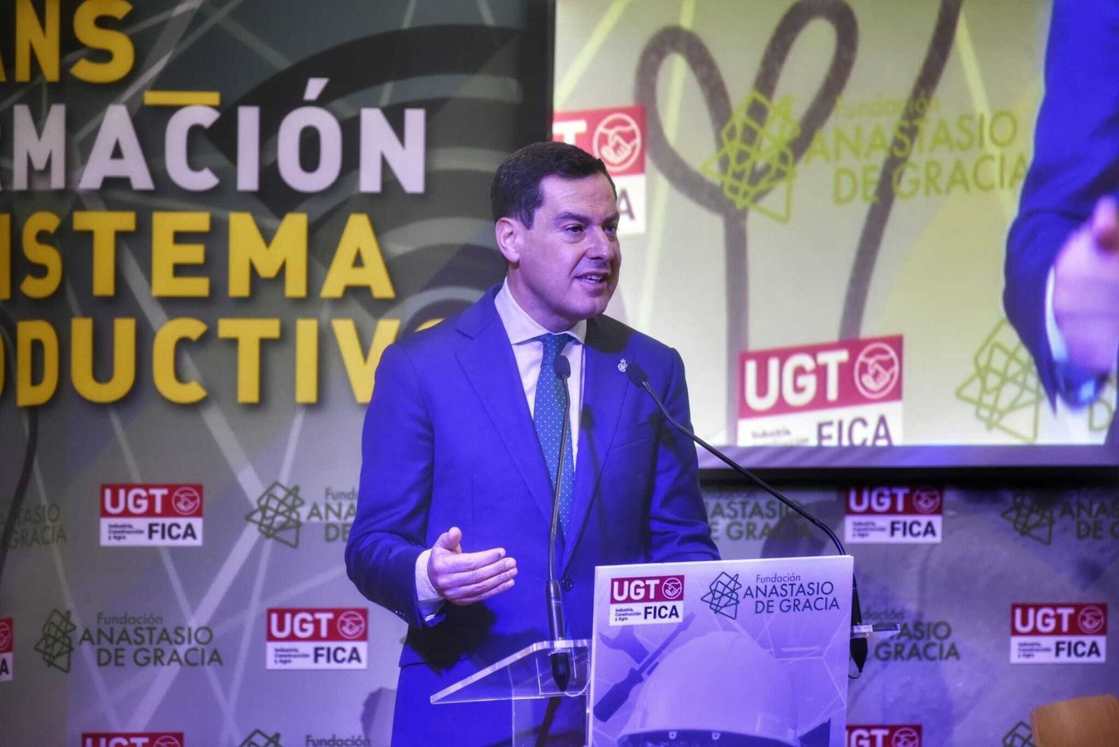 Juanma Moreno, este miércoles en Algeciras