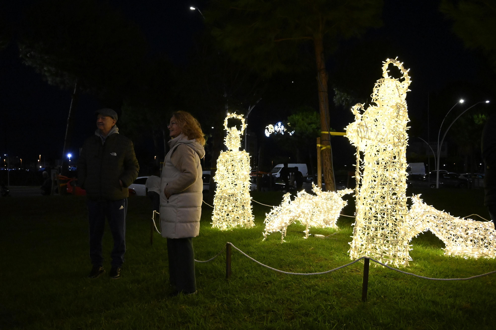 Alumbrado del Puerto de Huelva, en imágenes