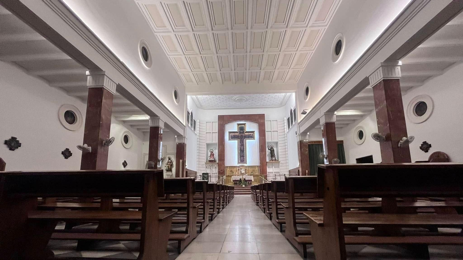 Aspecto remozado del interior del templo.