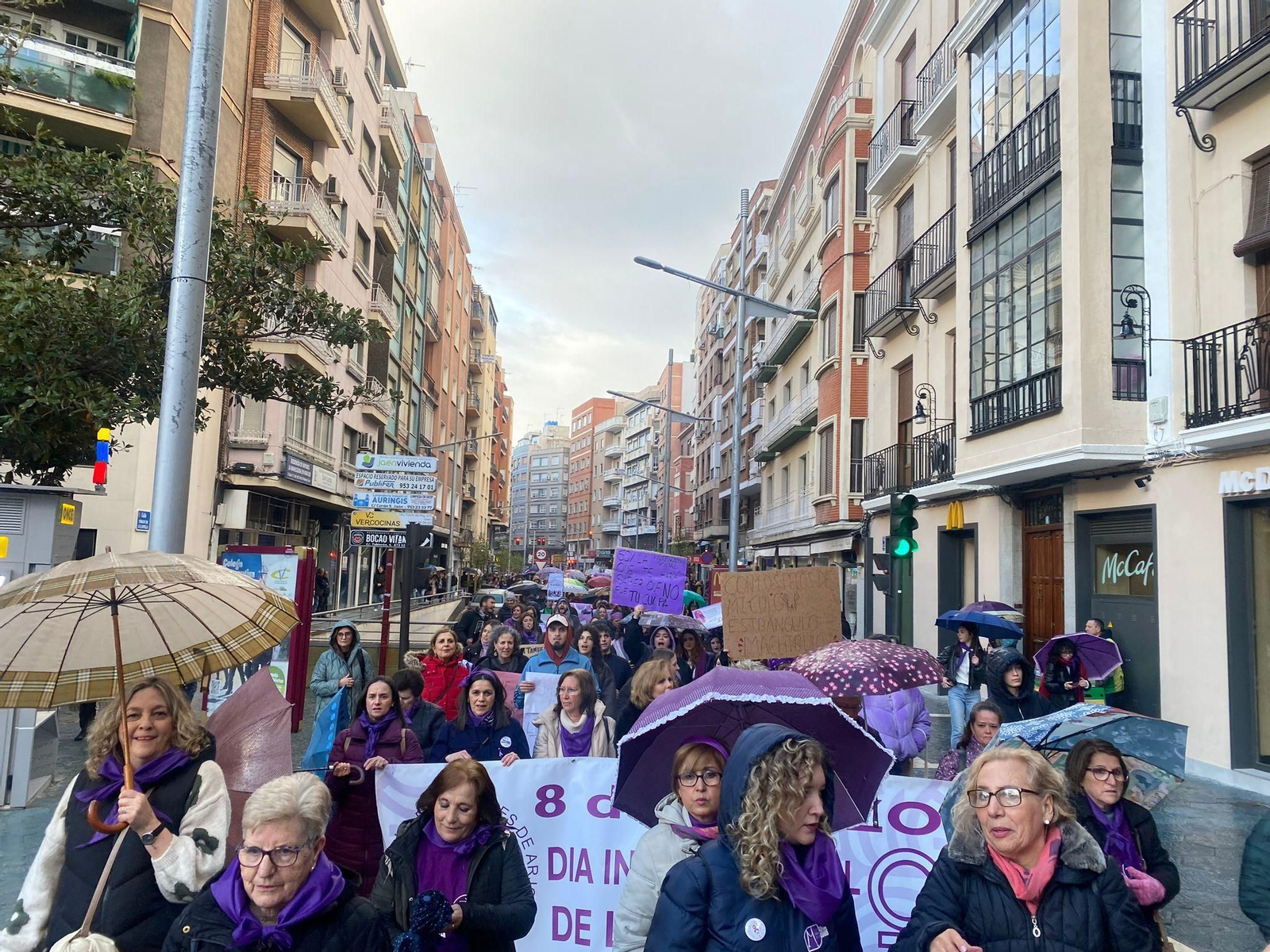 Manifestación del Día Internacional de la Mujer en Jaén.