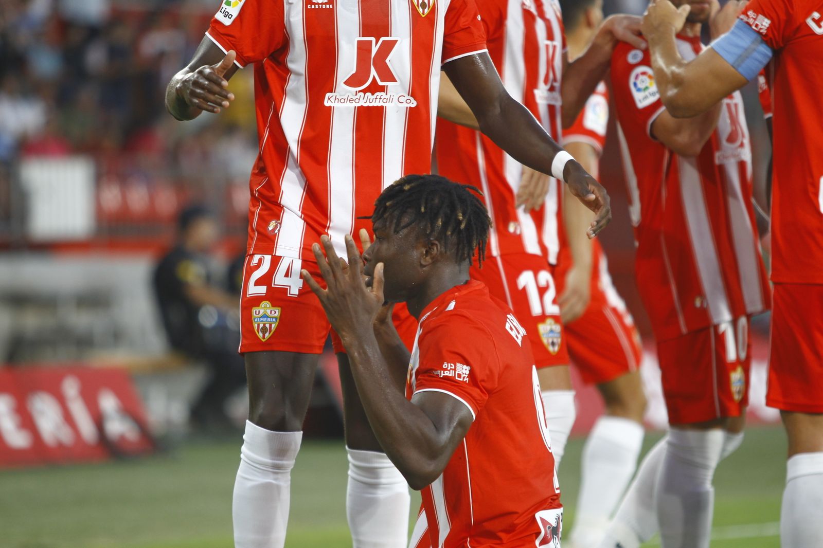 Imágenes del partido de fútbol U.D. Almería-Girona F.C.