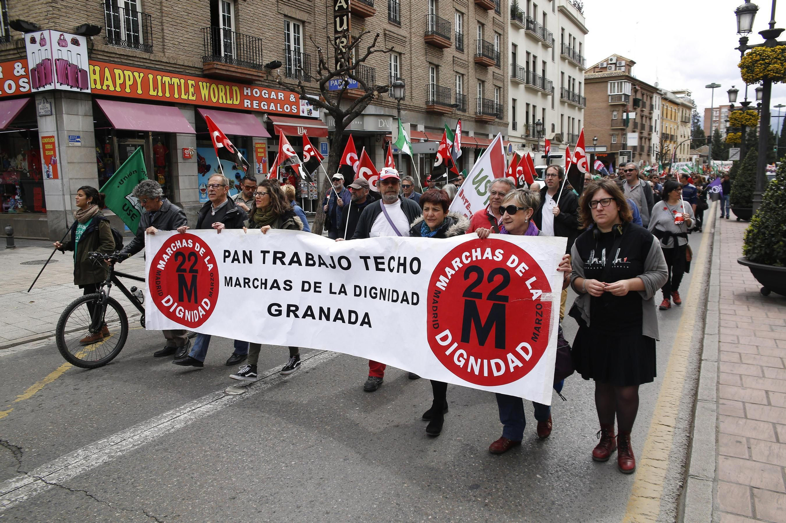 La manifestación del Primero de Mayo de Granada, en imágenes