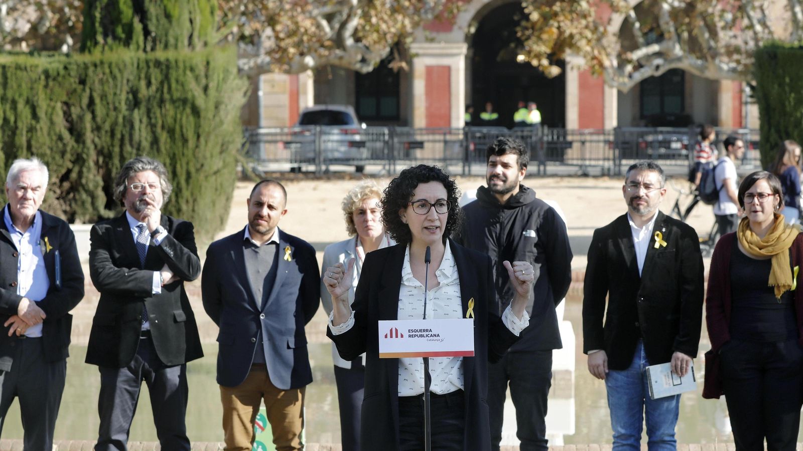 Marta Rovira con compañeros de ERC Marta Rovira con compañeros de ERC