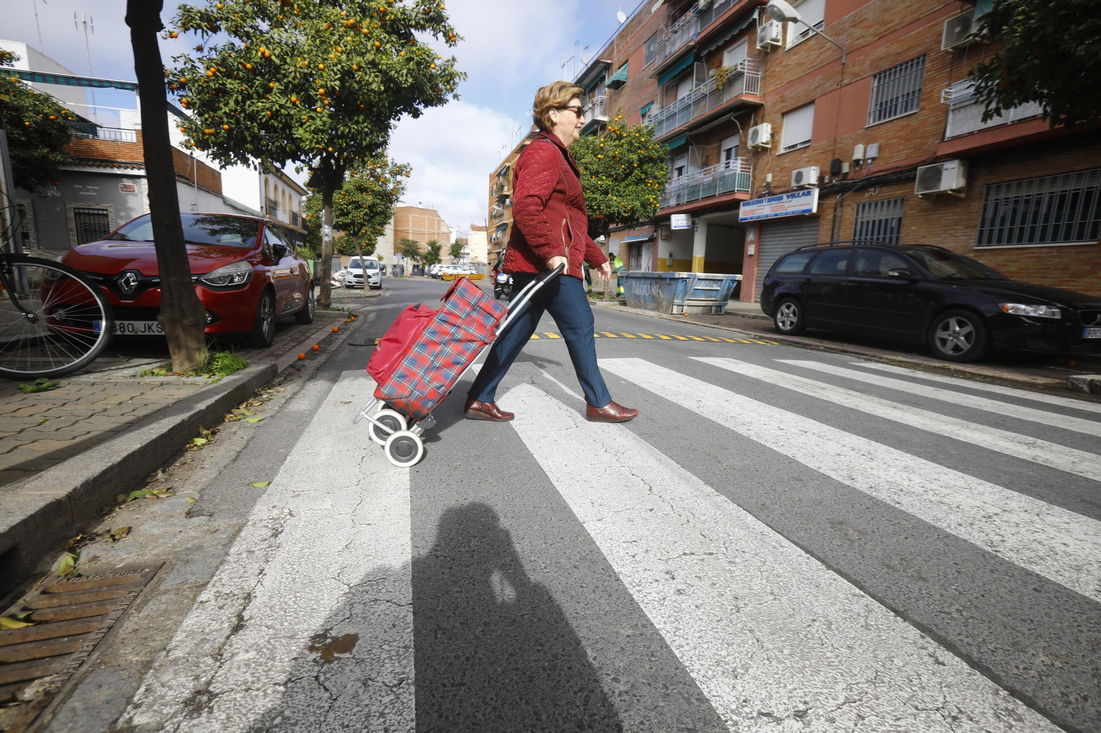 Imágenes de algunos de los pasos de peatones de Córdoba en los que se mejorará la accesibilidad
