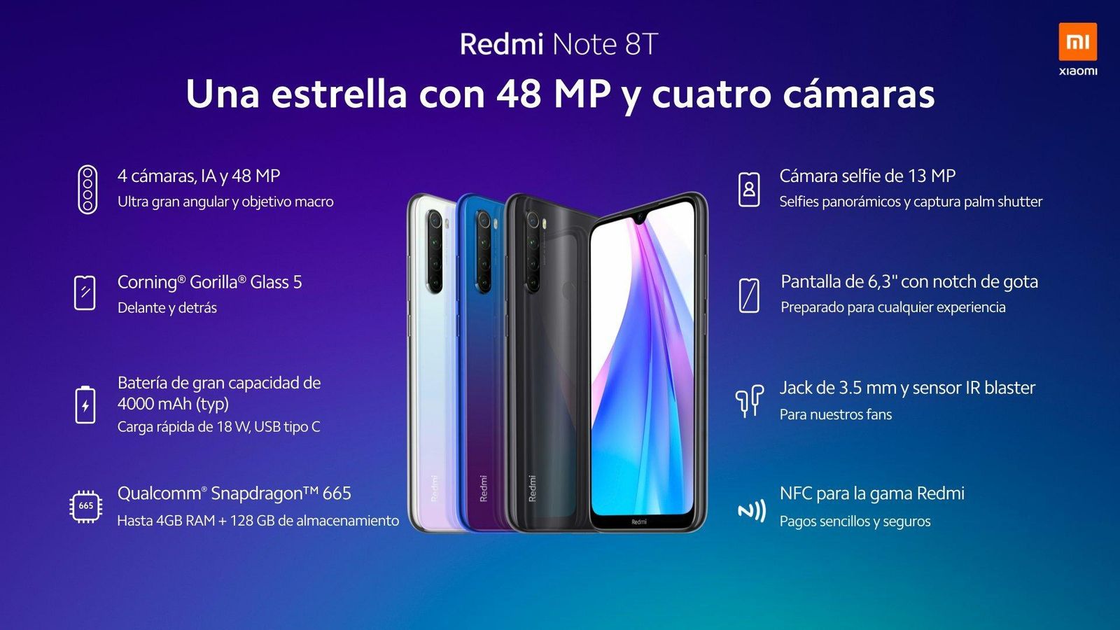 Características del Redmi Note 8T