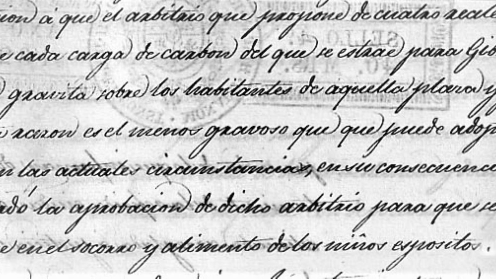 Extracto aprobación arbitrio sobre el carbón que entra en Gibraltar a favor de los niños expósitos.