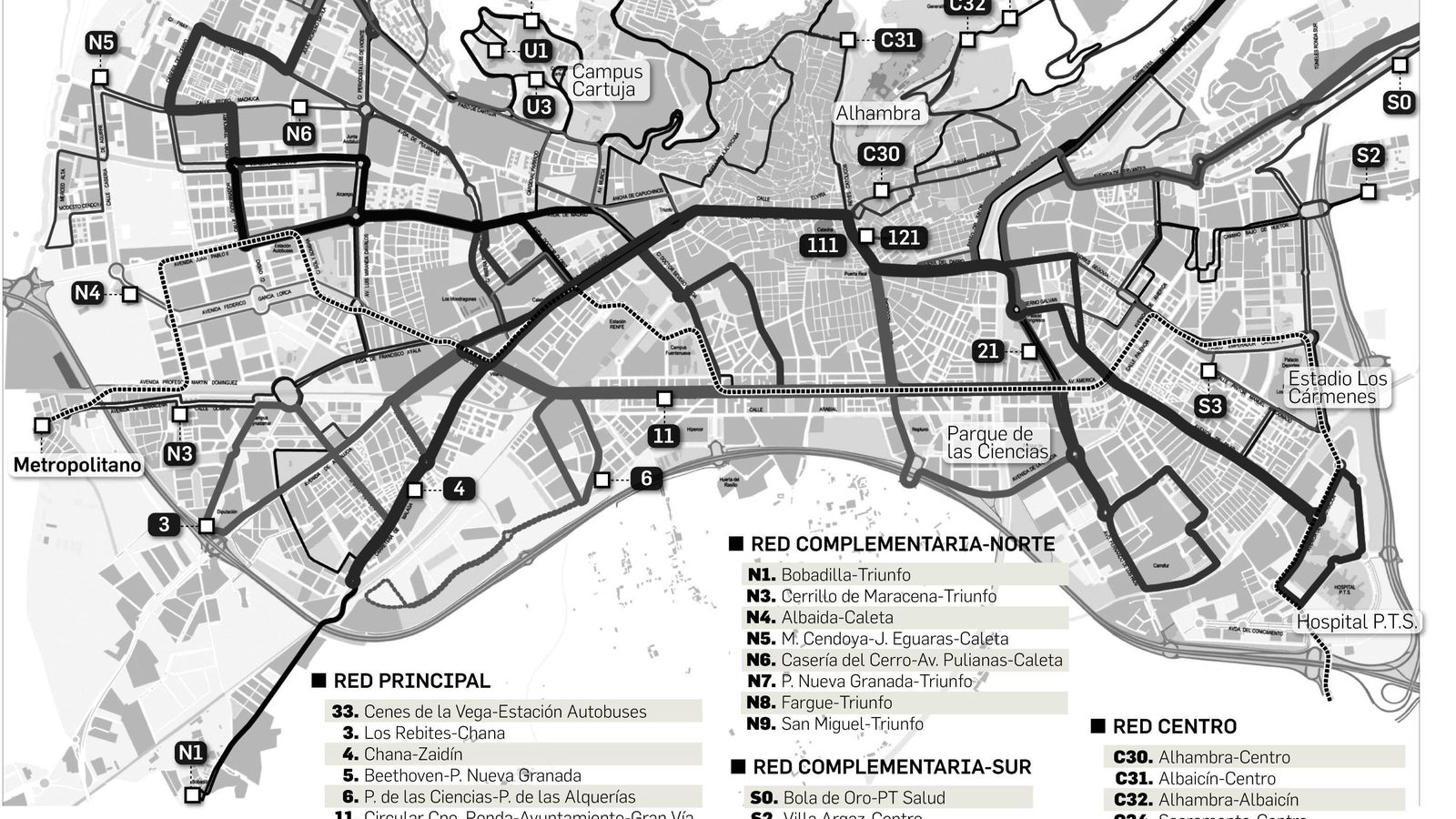 De la LAC a los barrios con 5 nuevas líneas de autobuses y dos circulares
