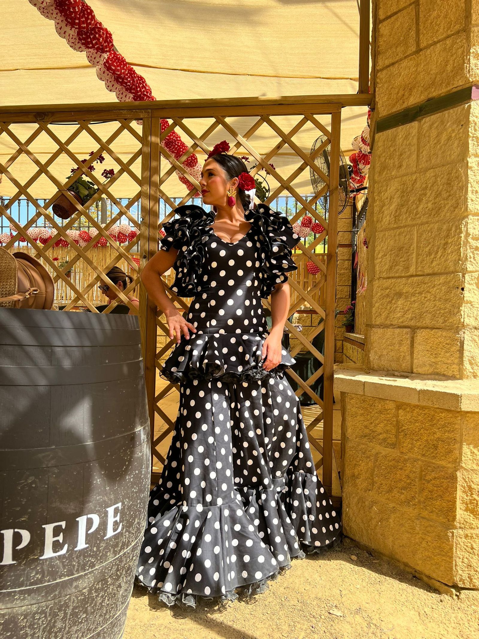 Los trajes de Rocío Martín desfilan en la Feria de Jerez