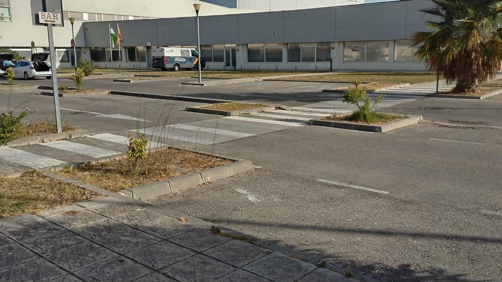 La actual sede de los Juzgados, en el polígono Las Salinas.