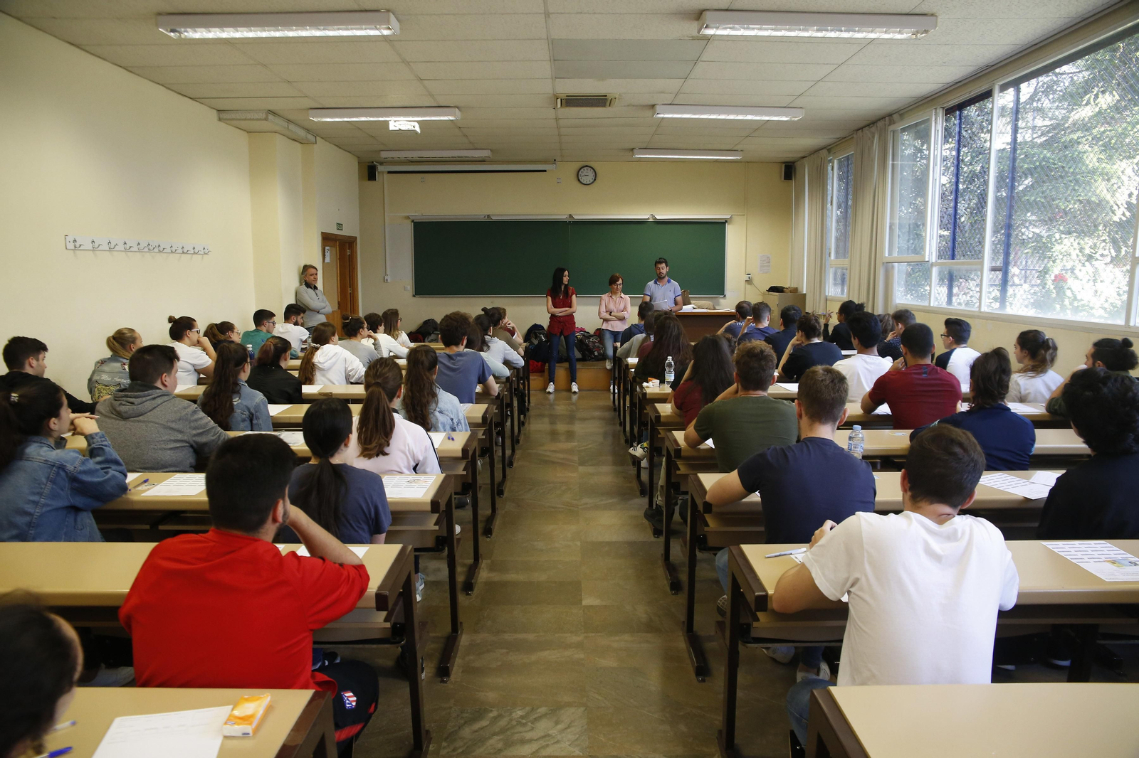 Imagen de archivo de una prueba de Selectividad.