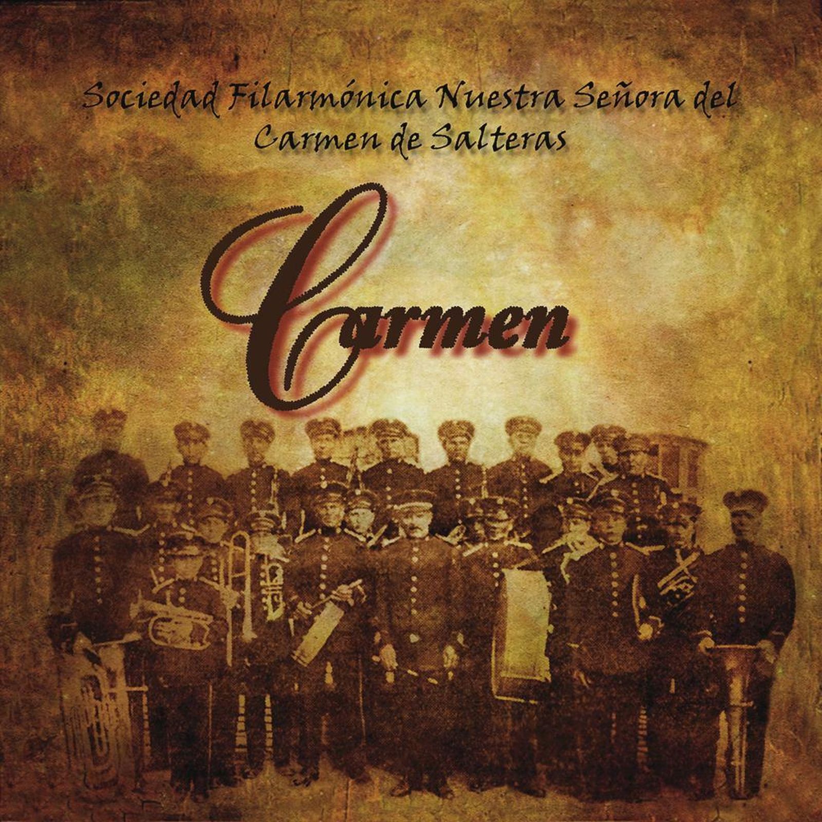 Portada del nuevo disco de la Sociedad Filarmónica Nuestra Señora del Carmen de Salteras