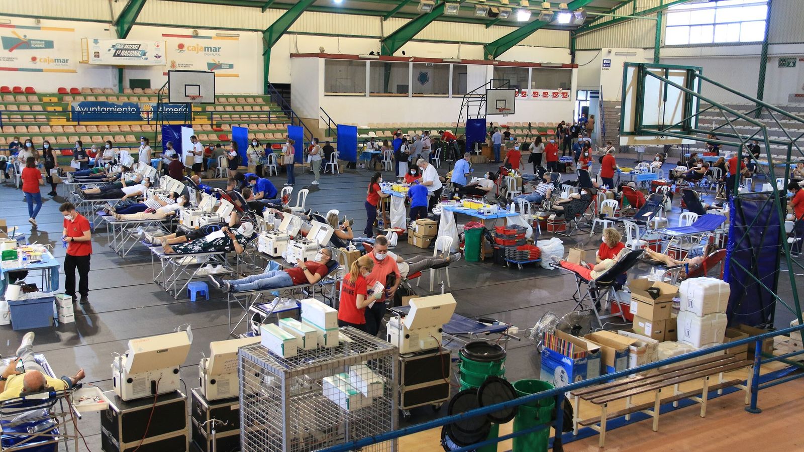 Maratón de donación organizada el pasado año en el Pabellón de Deportes Rafael Florido