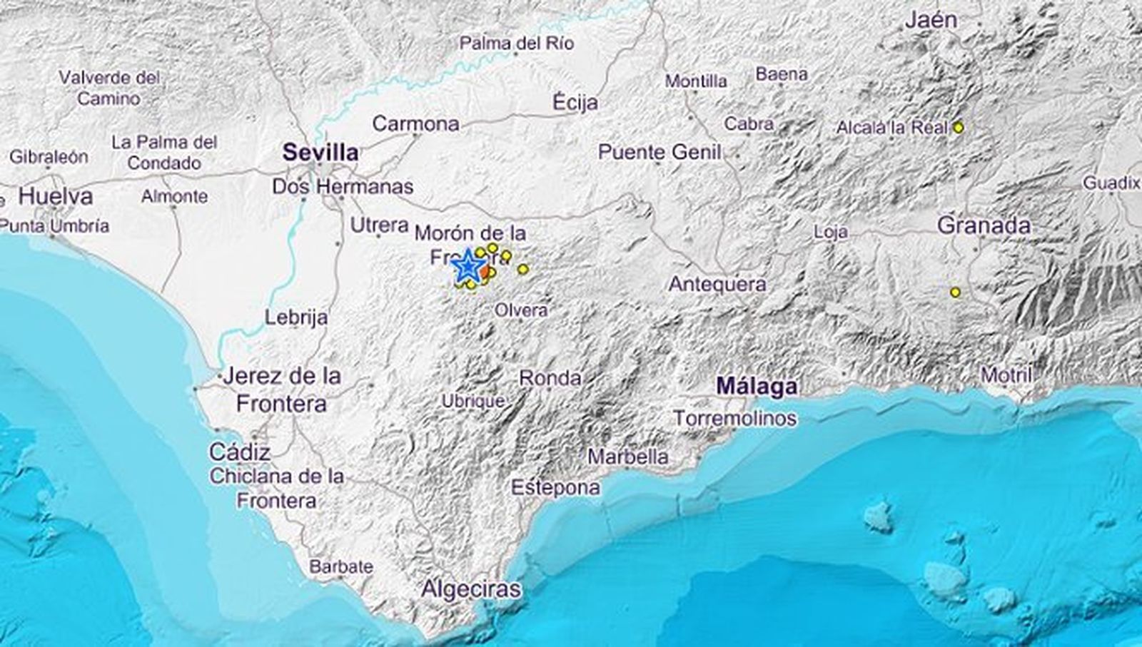 Epicentro del terremoto registrado en Morón.