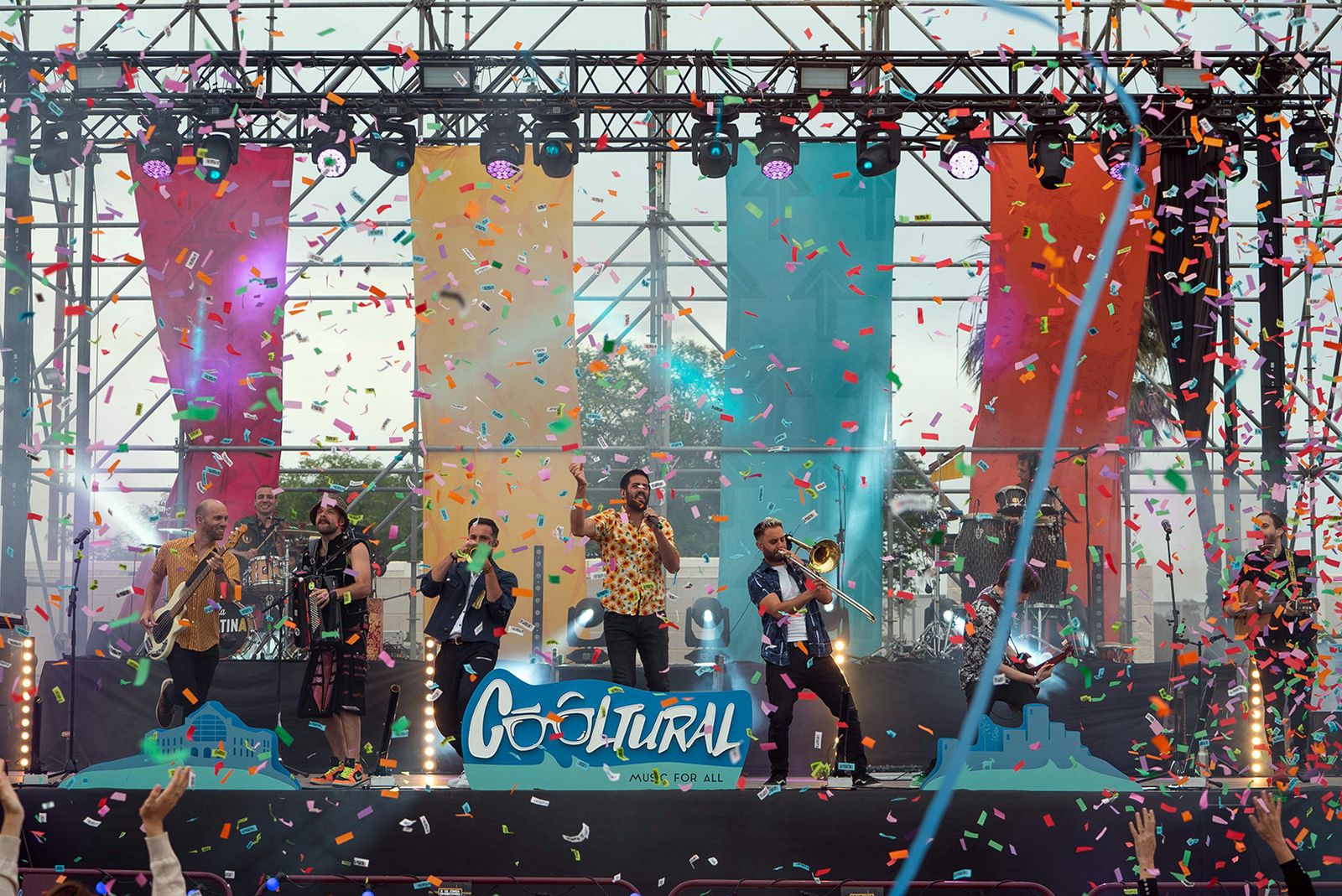 Actuación de La Pegatina en el Recinto de Conciertos de Almería.