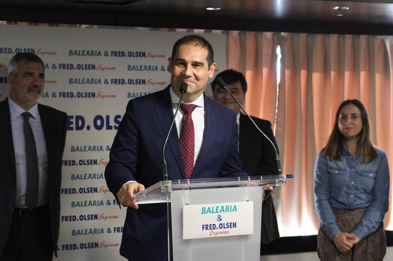 Balearia,  Fred Olsen y el Puerto de Huelva presentan la nueva línea entre Huelva y Canarias, en imágenes
