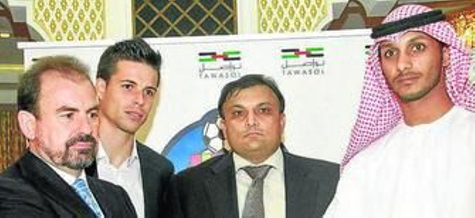 Ángel Torres, con el supuesto jeque.