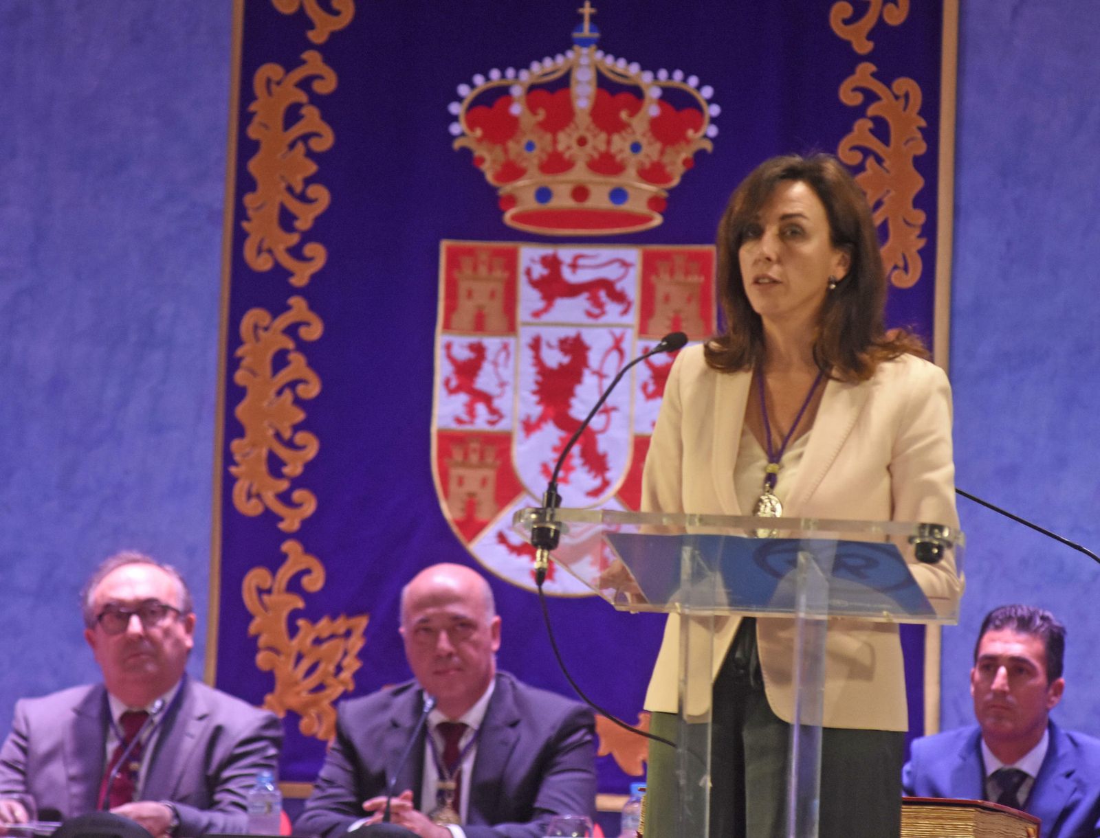 La portavoz del PP, María Luisa Ceballos, durante su intervención.
