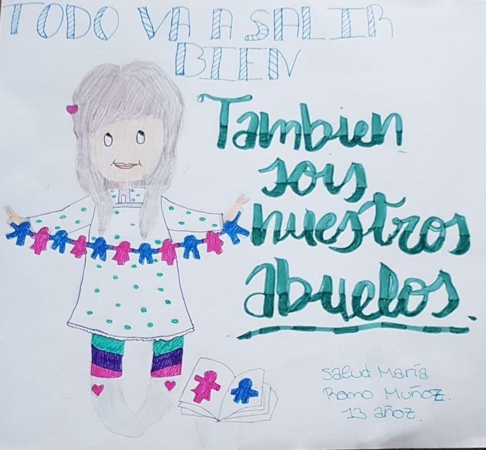 Los dibujos de los niños linenses para los abuelos de Alcalá del Valle