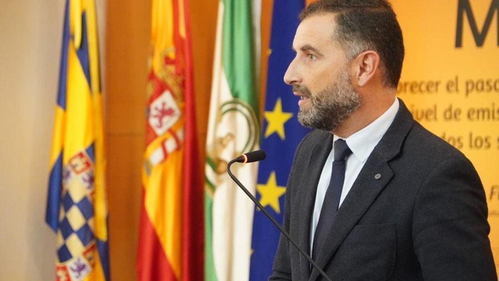 El alcalde de Moguer, Gustavo Cuéllar. El alcalde de Moguer, Gustavo Cuéllar.