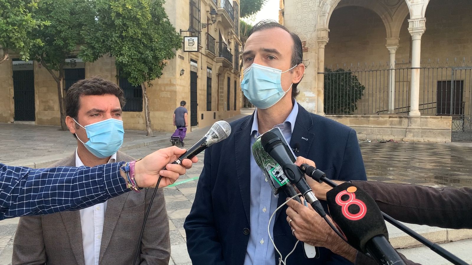 Méndez, durante su comparecencia este lunes en la plaza de la Asunción.