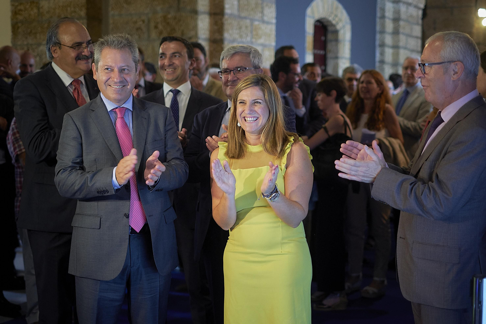 Irene García durante la inauguración de la muestra