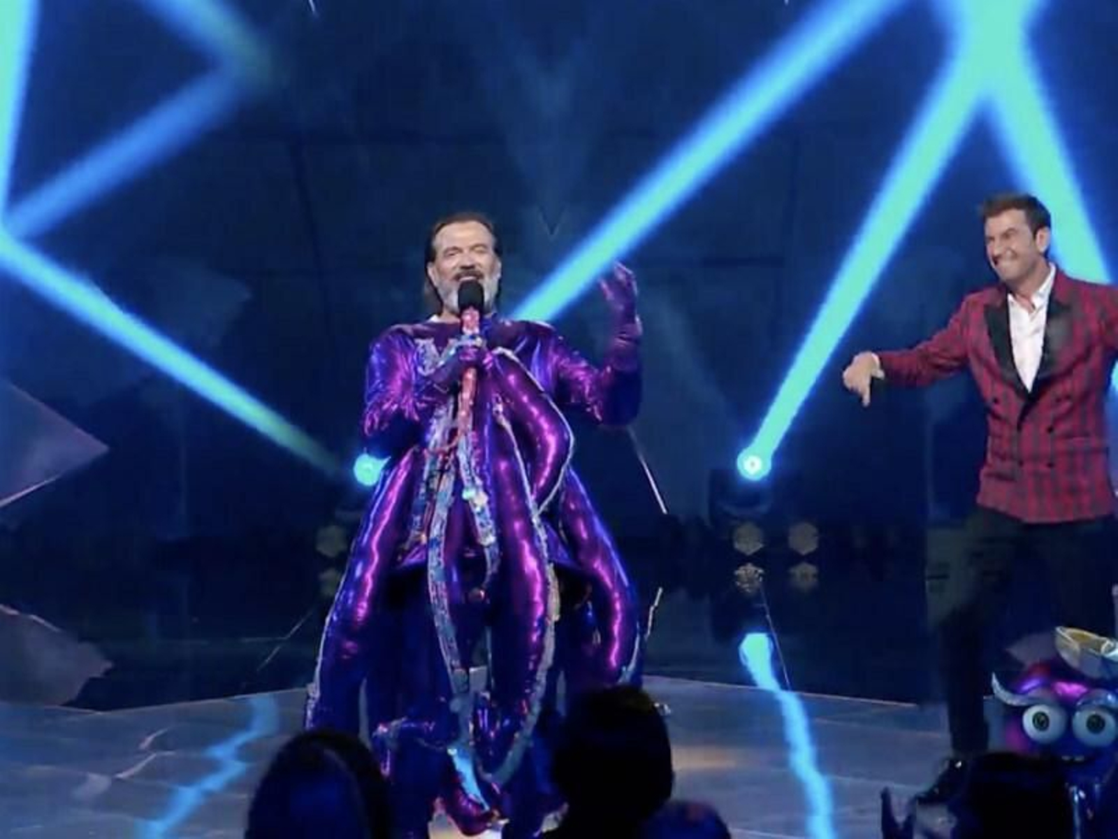 Pepe Navarro, tras desprenderse de la máscara de pulpo en Mask Singer.