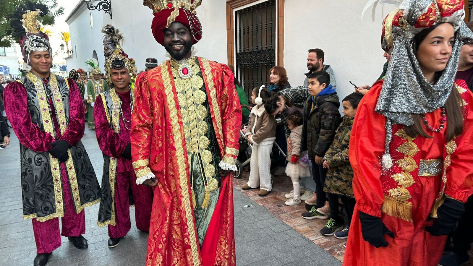 Baltasar durante la cabalgata en Nerja