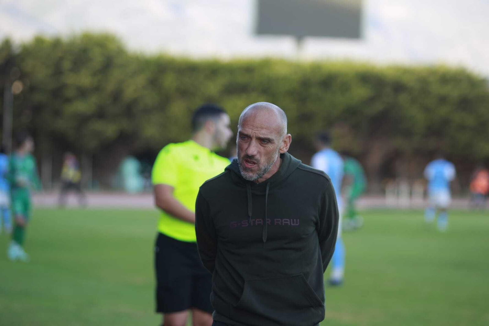 David Cabello, durante el partido ante el Mancha Real.