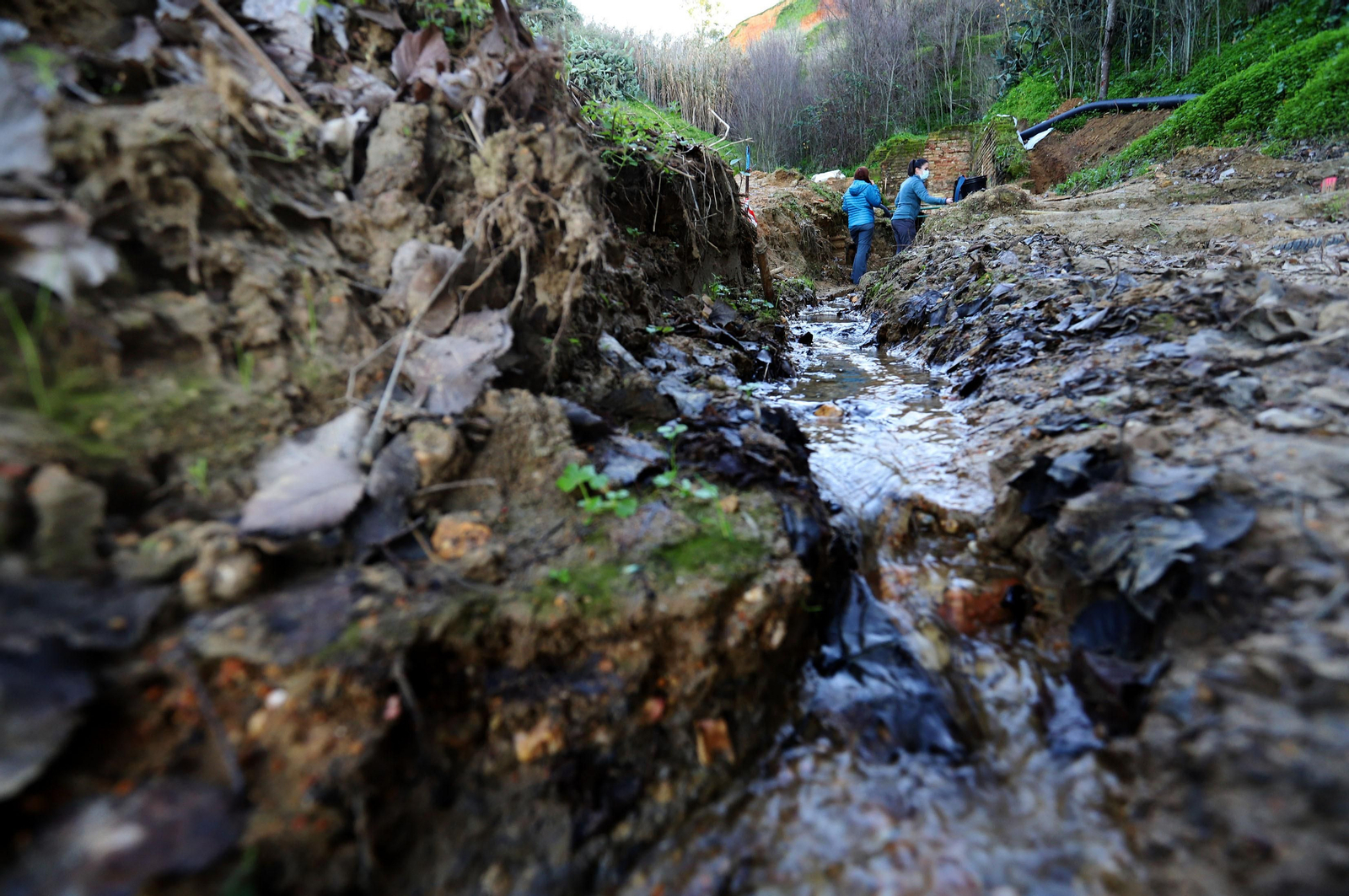 Imágenes de las obras de rehabilitación de la Fuente Vieja y su entorno