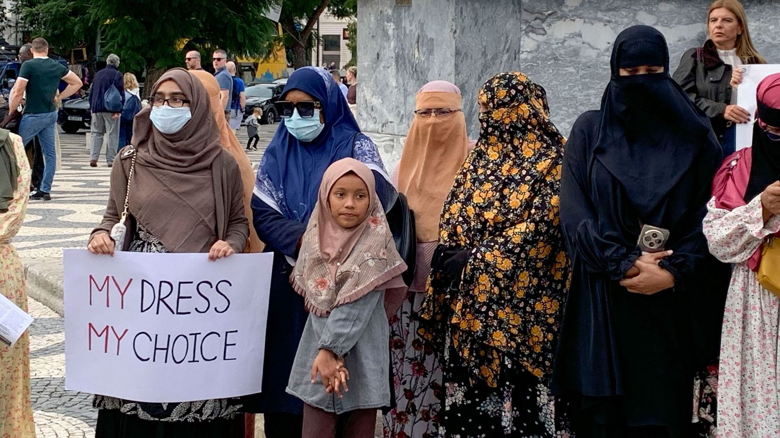 Manifestación pro burka.