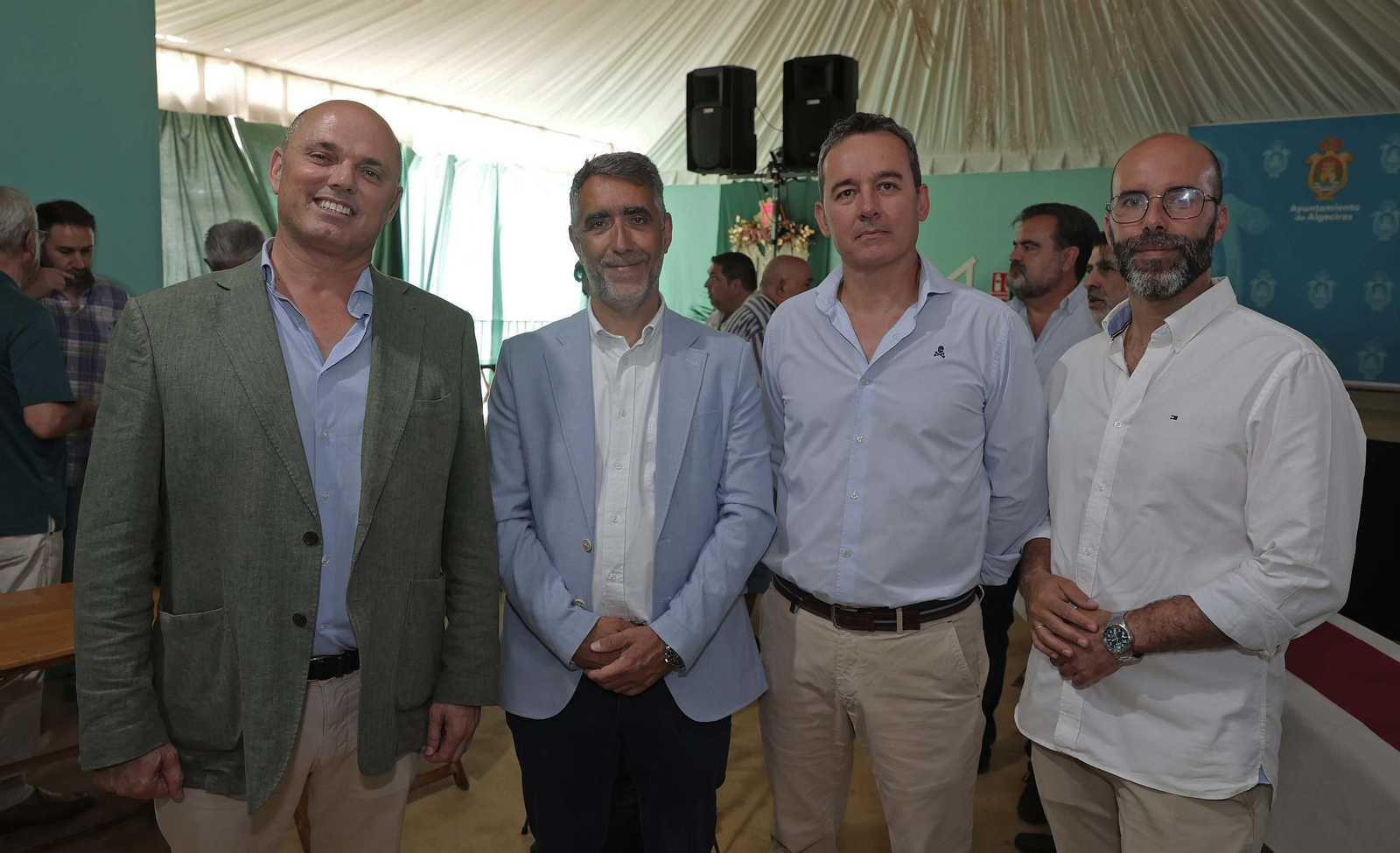 Fotos de la copa de autoridades en la caseta municipal de la Feria Real de Algeciras 2025