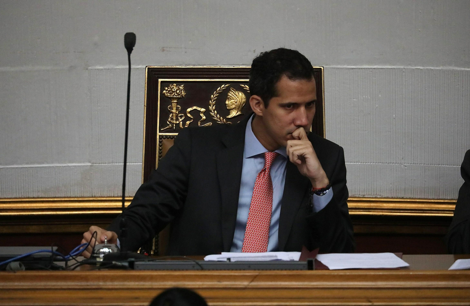 Juan Guaidó, en una sesión del Parlamento venezolano. Juan Guaidó, en una sesión del Parlamento venezolano.