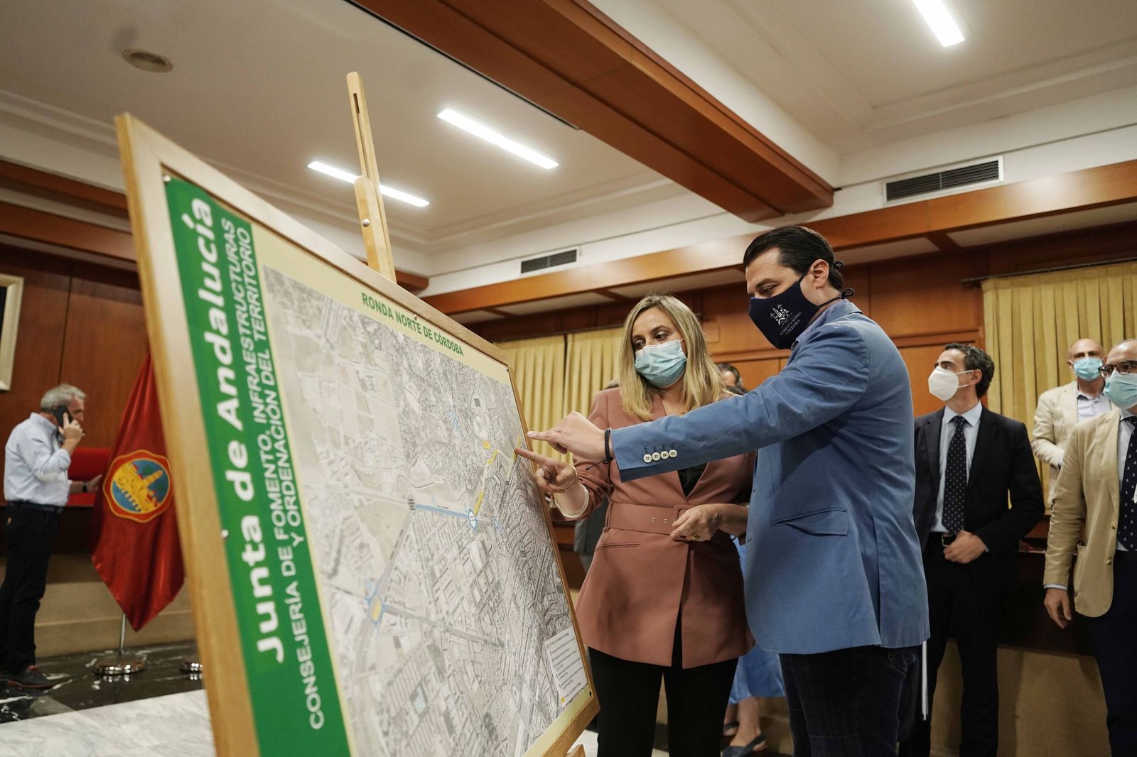 Mari Fran Carazo y José María Bellido, en la presentación de las obras de la Ronda Norte.