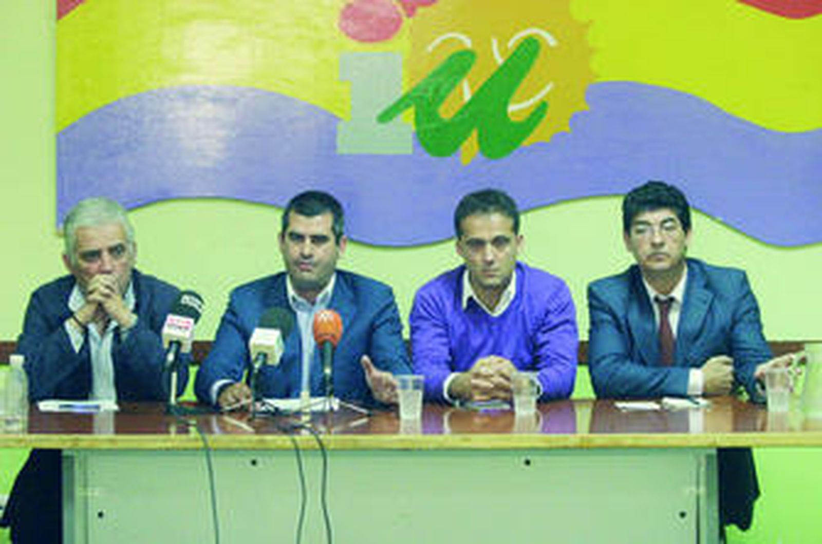 Manuel Gutiérrez Arregui, José Luis Vega, Juan Pazos y Diego Valderas, en mayo de 2008.