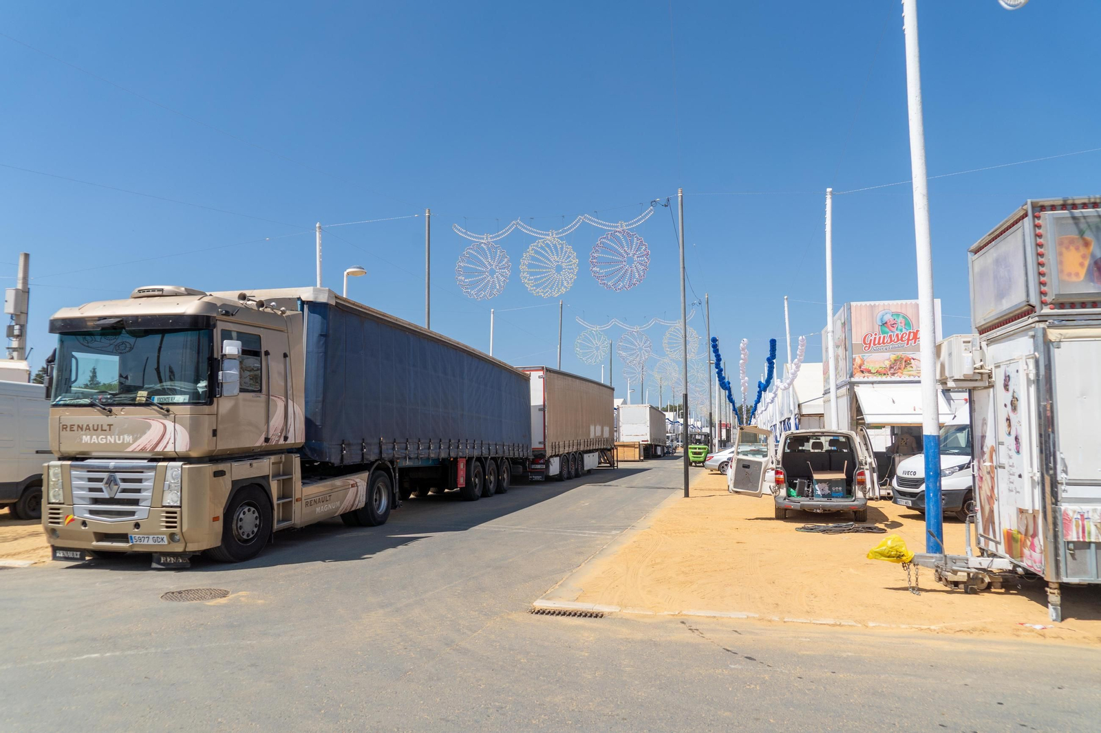 Imágenes de las Fiestas Colombinas días antes de su inauguración