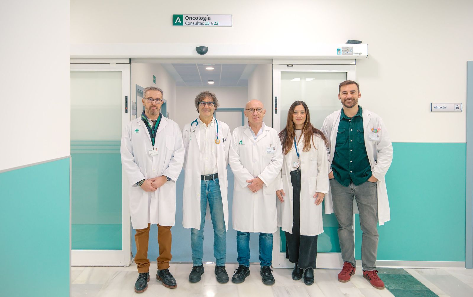 El equipo de Oncología Médica que participa en el ensayo internacional.