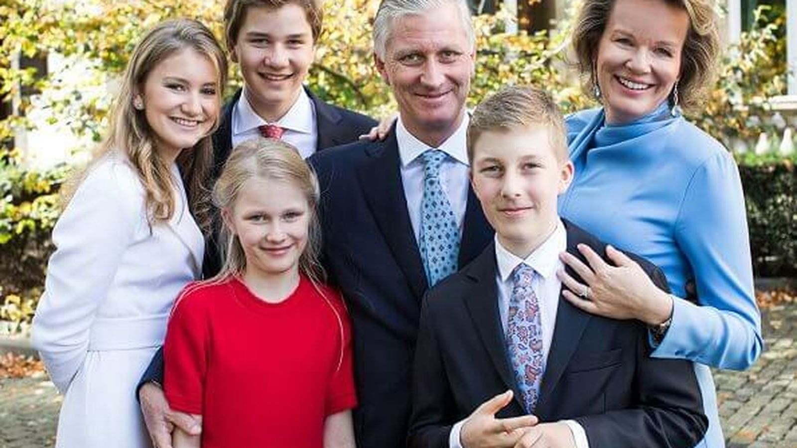 Posado navideño de la familia real belga.